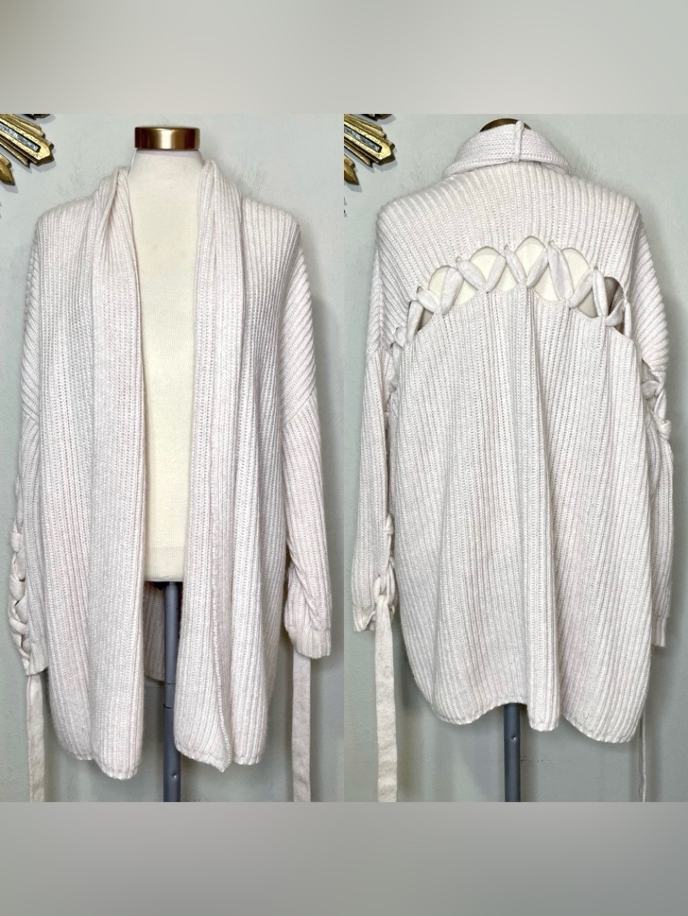 Stylestalker Lace Back Open Cardigan